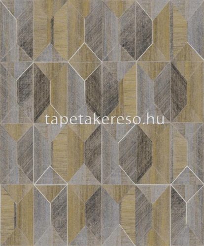 Khroma Prisma vlies anyagú szürke, arany színű geometriai modern tapéta