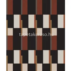   Khroma Prisma vlies anyagú fekete, fehér, barna, piros színű geometriai modern tapéta