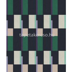   Khroma Prisma vlies anyagú kék, zöld, lila, fehér színű geometriai modern tapéta