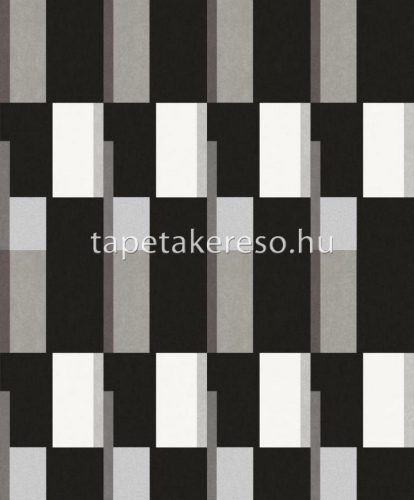 Khroma Prisma vlies anyagú fehér, fekete, szürke színű geometriai modern tapéta