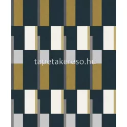   Khroma Prisma vlies anyagú kék, arany, fehér, szürke színű geometriai modern tapéta