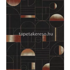   Khroma Prisma vlies anyagú fekete, barna, piros színű geometriai modern tapéta
