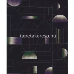   Khroma Prisma vlies anyagú fekete, lila, zöld színű geometriai modern tapéta