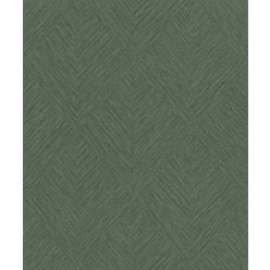   Grandeco Percious Weaves vinyl, vlies anyagú, zöld színű, geometriai, Modern tapéta