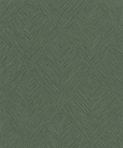 Grandeco Percious Weaves vinyl, vlies anyagú, zöld színű, geometriai, Modern tapéta