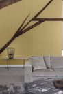 Grandeco Percious Weaves vinyl, vlies anyagú, mustársárga színű, vonalas, csíkos, Modern tapéta