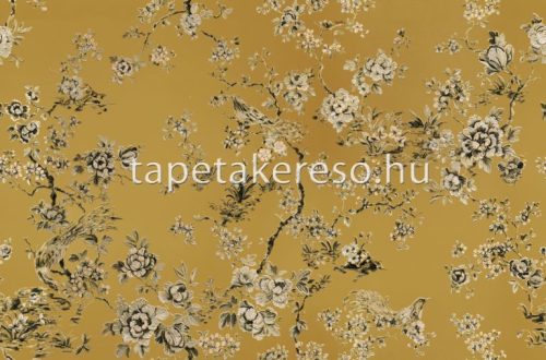 Roberto Cavalli Roberto Cavalli No 8. vlies, vinyl anyagú arany, barna, szürke, fémes színű virágos, madaras modern tapéta