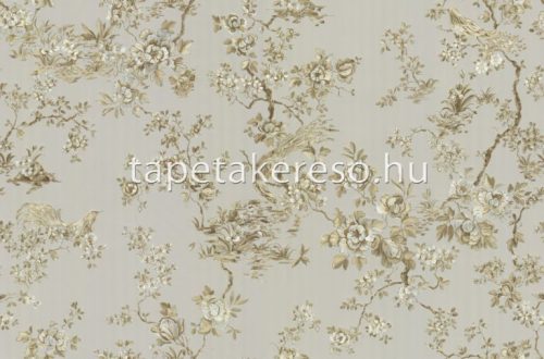 Roberto Cavalli Roberto Cavalli No 8. vlies, vinyl anyagú beige, arany, csillámos színű virágos, madaras modern tapéta
