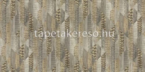 Roberto Cavalli Roberto Cavalli No 8. vlies, vinyl anyagú barna, szürke színű geometriai, bőrmintás modern tapéta