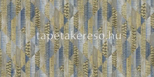 Roberto Cavalli Roberto Cavalli No 8. vlies, vinyl anyagú kék, barna színű geometriai, bőrmintás modern tapéta