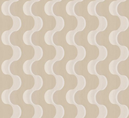 Khroma Rhapsody vlies anyagú beige, homok, gyöngyház színű hullámos Modern tapéta