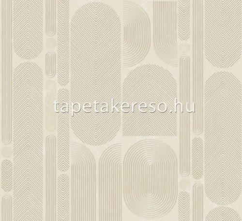 Khroma Rock vlies anyagú beige színű geometriai modern tapéta