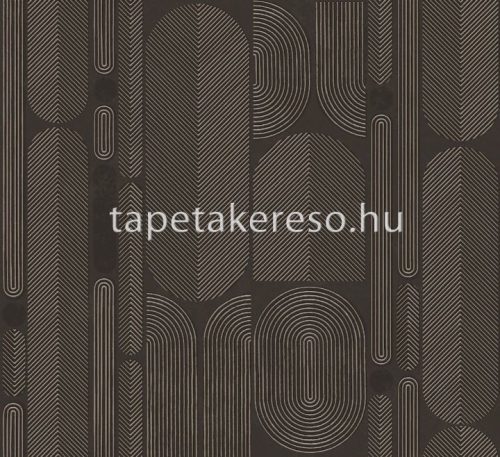 Khroma Rock vlies anyagú fekete, szürke színű geometriai modern tapéta