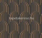 Khroma Rock vlies anyagú fekete, barna, kék színű 3d, geometriai modern tapéta