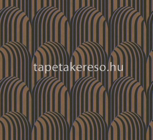 Khroma Rock vlies anyagú fekete, barna, kék színű 3d, geometriai modern tapéta