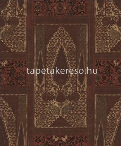 Prestige Wallcoverings Shiraz vlies anyagú arany, bordó színű keleties klasszikus tapéta