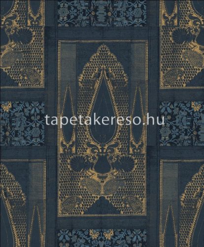 Prestige Wallcoverings Shiraz vlies anyagú kék, arany színű keleties klasszikus tapéta