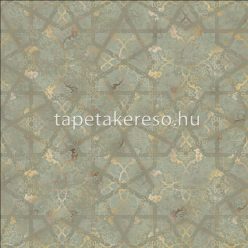   Prestige Wallcoverings Shiraz vlies anyagú zöld, arany színű keleties klasszikus tapéta
