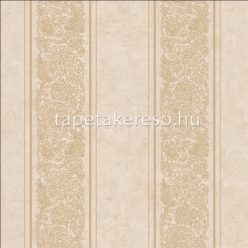   Prestige Wallcoverings Shiraz vlies anyagú beige, arany színű csíkos, keleties klasszikus tapéta