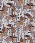 Khroma Summer vlies anyagú kék, barna, beige, arany színű fás modern, natural tapéta