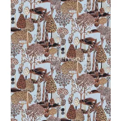   Khroma Summer vlies anyagú kék, barna, beige, arany színű fás modern, natural tapéta