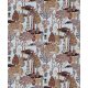 Khroma Summer vlies anyagú kék, barna, beige, arany színű fás modern, natural tapéta