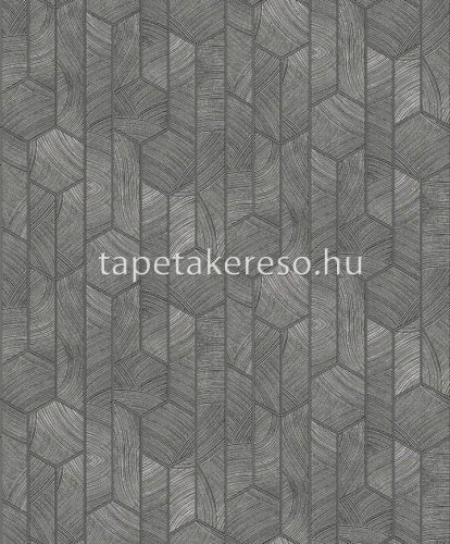 Khroma Summer vlies anyagú szürke, fekete színű geometriai modern, natural tapéta