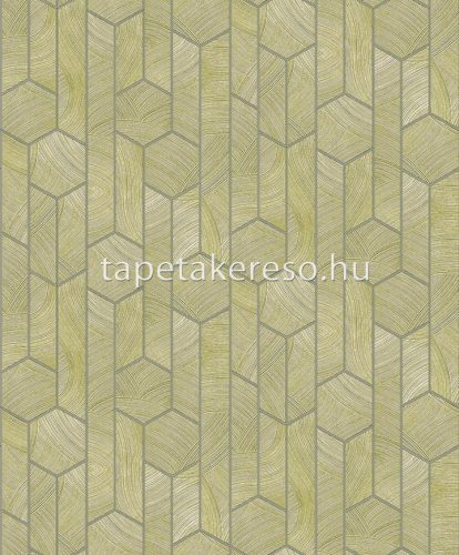Khroma Summer vlies anyagú zöld, fehér színű geometriai modern, natural tapéta