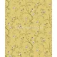Khroma Summer vlies anyagú mustársárga, csillámos, barna, fekete, beige színű ágas, virágos modern, natural tapéta