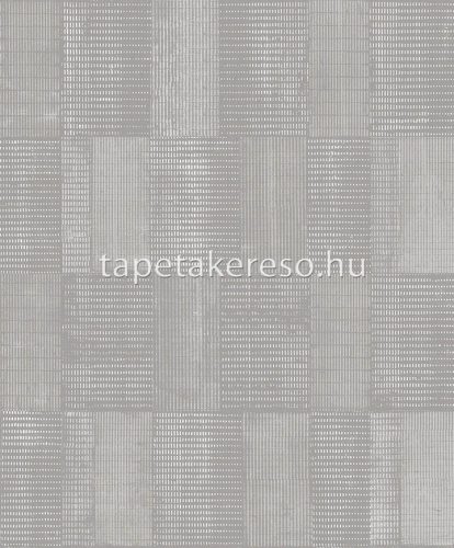 Khroma Summer vlies anyagú szürke, fehér színű kockás, geometriai modern, natural tapéta