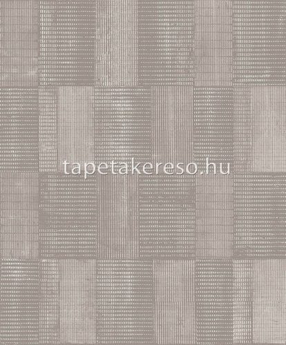 Khroma Summer vlies anyagú barna, fehér színű kockás, geometriai modern, natural tapéta
