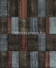 Khroma Summer vlies anyagú kék, fekete, barna színű kockás, geometriai modern, natural tapéta