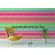 Behang Expresse Happy Living vlies anyagú kék, zöld, rózsaszín, fehér, pink, bordó, narancssárga színű geometriai, etno retro poszter