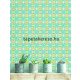 Behang Expresse Happy Living vlies anyagú kék, zöld, türkiz, rózsaszín, fehér színű virágos, etno retro poszter