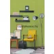 Behang Expresse Happy Living vlies anyagú mustársárga, piros, kék, fehér színű virágos, etno retro poszter