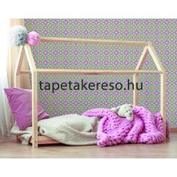   Behang Expresse Happy Living vlies anyagú barna, kék, sárga, piros, rózsaszín, zöld színű virágos, etno retro poszter