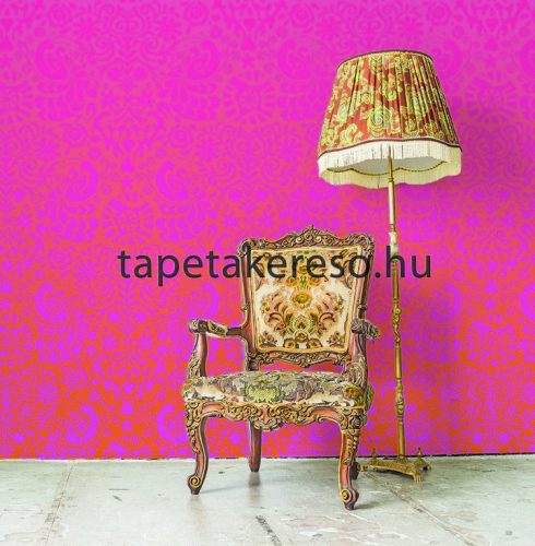 Behang Expresse Happy Living vlies anyagú pink, narancssárga színű madaras, virágos, etno retro poszter