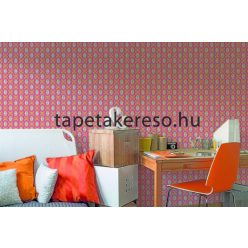   Behang Expresse Happy Living vlies anyagú kék, zöld, bordó, narancssárga színű virágos, etno retro poszter