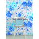 Behang Expresse Happy Living vlies anyagú beige, kék színű virágos retro poszter
