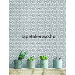   Behang Expresse Happy Living vlies anyagú szürke, fehér színű geometriai, etno retro poszter