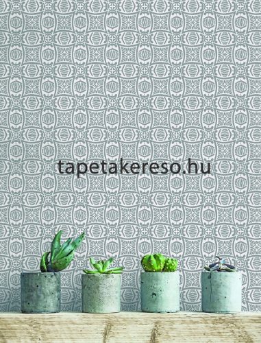Behang Expresse Happy Living vlies anyagú szürke, fehér színű geometriai, etno retro poszter