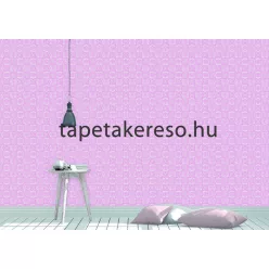   Behang Expresse Happy Living vlies anyagú rózsaszín, fehér színű geometriai, etno retro poszter