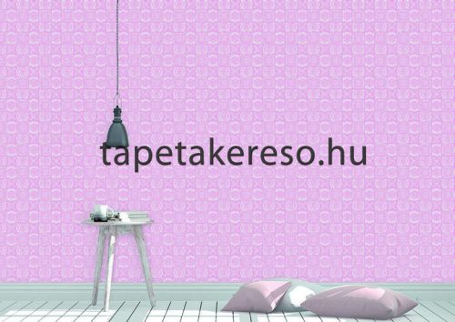 Behang Expresse Happy Living vlies anyagú rózsaszín, fehér színű geometriai, etno retro poszter