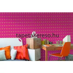   Behang Expresse Happy Living vlies anyagú pink, rózsaszín, narancssárga, piros színű geometriai, etno retro poszter