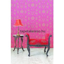   Behang Expresse Happy Living vlies anyagú sárga, rózsaszín színű virágos, etno retro poszter