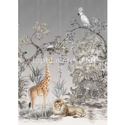   Behang Expresse Select D vlies anyagú szürke, beige, fekete, fehér, barna színű állatos, növényes modern tapéta