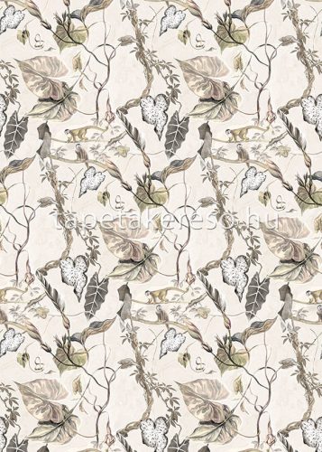Behang Expresse Select D vlies anyagú beige, barna, zöld, lila, fekete, törtfehér színű állatos, növényes modern tapéta
