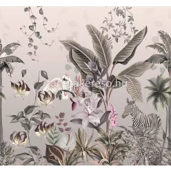  Behang Expresse Select D vlies anyagú zöld, rózsaszín, beige, barna, mályva színű állatos, növényes modern tapéta