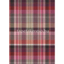   Behang Expresse Select D vlies anyagú lila, bordó, fekete, fehér színű kockás, szövethatású modern tapéta