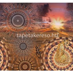   Behang Express Circle of Life vlies anyagú barna színű állatos, mandala romantikus tapéta